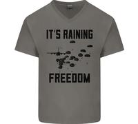 Libertà Reggimento Paracadutisti Para 1 2 3 4 10 Uomo Scollo A V Cotone T-Shirt