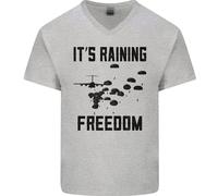 Libertà Reggimento Paracadutisti Para 1 2 3 4 10 Uomo Scollo A V Cotone T-Shirt