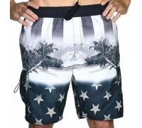 Libertà Spiaggia Tropicale Bandiera Americana Patriottici Ua Nuoto Tavola Shorts