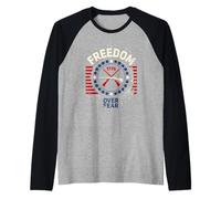 libertà sulla Paura 1776 Secondo emendamento Patriottico Maglia con Maniche Raglan