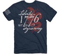 Libertà Tyranny 1776 Serpente Stati Uniti Bandiera Americana Patriottici T Shirt