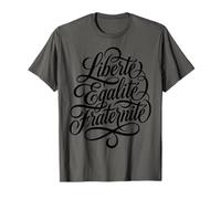 Liberté Égalité Fraternité Motto Francese Maglietta