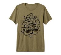 Liberté Égalité Fraternité Motto Francese Maglietta Premium