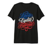 Liberté Égalité Fraternité Motto Francese Maglietta Premium