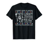 Liberty And Justice For All 4th Of-Luglio Insegnante Retro Maglietta