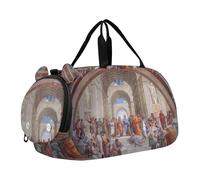 Liberty - Borsone da viaggio per bambini, motivo: pittura francese Delacroix, borsone da viaggio per bambini, Raffaello stampa Scuola di Atene, classico