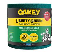 Liberty Green - Rotolo di carta abrasiva 115 mm x 10 m, misura media, 80 g