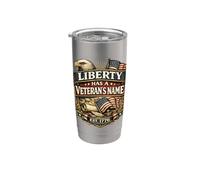 Liberty ha un nome da veterano 1776 Eagle Flag USA Veteran Pride Bicchiere termico in acciaio inox doppia parete