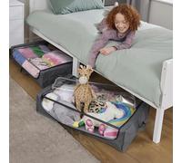 Liberty House Toys Carrello portaoggetti da mettere sotto il letto, con ruote, confezione da 2