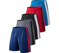Liberty Imports Athletic 9" Shorts with Pockets And Drawcord Pantaloncini, Blu Navy/Grigio/Nero/Celeste/Rosso, L Uomo
