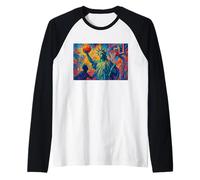 Liberty on The Court - Divertente Basket indossabile Arte Maglia con Maniche Raglan