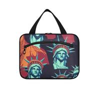 Liberty Pattern Hanging Womens Toiletry Travel Bag con gancio, Designer Pieghevole Make up Bag per le Signore Kit de para Mujer L