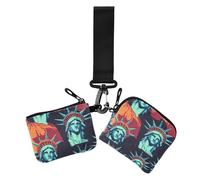 Liberty Pattern - Portafoglio da donna per carte di credito, sottile, portatile, con cinturino da polso, confezione da 2, modello Liberty, 1 size, Casual