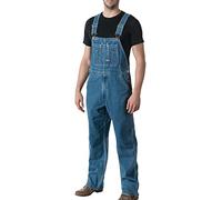 Liberty Walls - Uomo 94028 Big Smith Stone Washed Denim Salopette Slavato 34W x 30L