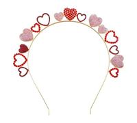 Liberzer-Herz-Headband-Crystal Headband Head-Head, banda di testa di San per donne, Banda per capelli a cuore | Regalo per ragazze, copertina per la testa del cuore scintillante, gioie