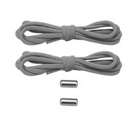 LIbgiubhy 1 paio di lacci multiuso per scarpe da ginnastica facili da indossare e rimuovere, lacci elastici per scarpe, con ganci in metallo, grigio