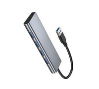 LIbgiubhy Adattatore multiporta con lettore di schede 3xUSB A Port 5 in 1 Hub Tipo-C/USB Dock Station 5Gbps Hub dati Extender USB