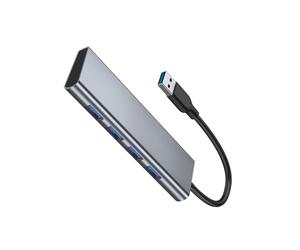 LIbgiubhy Adattatore multiporta con lettore di schede 3xUSB A Port 5 in 1 Hub Tipo-C/USB Dock Station 5Gbps Hub dati Extender USB