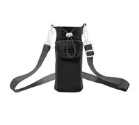 LIbgiubhy Borsa protettiva per bottiglia d'acqua all'aperto con tracolla regolabile per bevande bollitore custodia porta bicchieri, Nero