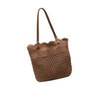 LIbgiubhy Borse sotto le ascelle tessute respirabili leggere della borsa del cotone della borsa a tracolla con il modello vuoto unico per le vacanze della, cachi
