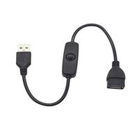 LIbgiubhy Cavo di prolunga USB con interruttori, maschio a femmina, supporta cavo di alimentazione per cuffie USB, strisce LED