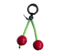 LIbgiubhy Ciondolo a forma di ciliegie con perline colorate, accessorio per donne alla moda che cercano un tocco unico su oggetti di tutti i giorni