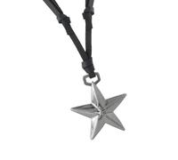 LIbgiubhy Collana alla moda con ciondolo a forma di stella, accessorio per feste, corda in poliuretano, migliora lo stile adatto per feste e appuntamenti
