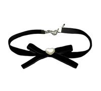 LIbgiubhy Collana girocollo in velluto di ispirazione vintage, con fiocco, lunghezza regolabile, accessorio per donne