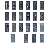 LIbgiubhy Confezione da 22 piccoli stampi multiuso in silicone per nail art con foglie, fiori e forme di animali per la creazione di gioielli