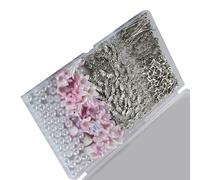 LIbgiubhy Confezione da 50 eleganti portachiavi con perle e angelo, accessorio portatile per aggiungere dolcezza alla vita