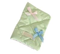 LIbgiubhy Custodia per passaporti, stile coreano, porta carte di credito, con fiocchi dolci, custodie per passaporti, accessori da viaggio per donne e ragazze, Verde