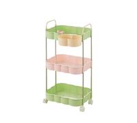 LIbgiubhy Elegante carrello con ripiani regolabili, elegante carrello portaoggetti a 2/3/4 strati per casa e ufficio efficienti