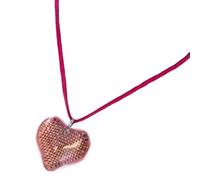 LIbgiubhy Elegante collana con ciondolo a forma di cuore, portatile, con elegante catena colorata, accessorio per donne alla moda