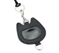LIbgiubhy Elegante collana con ciondolo a forma di gatto a forma di cuore, in pelle sintetica, portatile, per chi ama i design distintivi per l'uso quotidiano