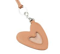 LIbgiubhy Elegante collana con ciondolo a forma di gatto a forma di cuore, in pelle sintetica, portatile, per chi ama i design distintivi per l'uso quotidiano