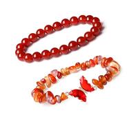 LIbgiubhy Elegante cristallo perline gioielli da polso farfalla di cristallo perline pietra naturale catena accessorio per le donne