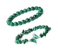 LIbgiubhy Elegante cristallo perline gioielli da polso farfalla di cristallo perline pietra naturale catena accessorio per le donne