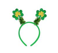 LIbgiubhy Fascia per capelli irlandese per adulti, con paillettes, trifoglio/fiocco in polvere, per festa di Patrizio, Carnevale