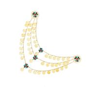LIbgiubhy Lussuosa catena da spalla a più livelli in lega con nappe a moneta elegante ornamento da spalla per feste e festival