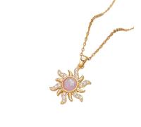 LIbgiubhy Moderna collana con ciondolo a forma di girasoli alla moda, accessorio ideale per appuntamenti e occasioni speciali