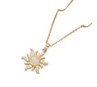 LIbgiubhy Moderna collana con ciondolo a forma di girasoli alla moda, accessorio ideale per appuntamenti e occasioni speciali