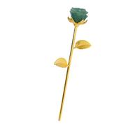 LIbgiubhy Ornamento intagliato a forma di rosa in oro con supporto a forma di rosa, fatto a mano, gioiello fatto a mano, decorazione floreale, per appassionati