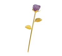 LIbgiubhy Ornamento intagliato a forma di rosa in oro con supporto a forma di rosa, fatto a mano, gioiello fatto a mano, decorazione floreale, per appassionati