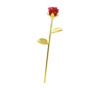 LIbgiubhy Ornamento intagliato a forma di rosa in oro con supporto a forma di rosa, fatto a mano, gioiello fatto a mano, decorazione floreale, per appassionati