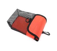LIbgiubhy Sacchetti di stoccaggio sotto l'acqua Attrezzatura Subacquea Immersione Immersione Reel Bag Marker Boe Trasportatori Mesh Bag Mesh Pack, Rosso fluorescente.