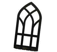 LIbgiubhy Scaffale galleggiante nero in legno scavato telaio finestra montaggio a parete mensole pensili per espositore in cristallo e decorazioni per piante