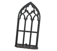 LIbgiubhy Scaffale galleggiante nero in legno scavato telaio finestra montaggio a parete mensole pensili per espositore in cristallo e decorazioni per piante