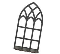 LIbgiubhy Scaffale galleggiante nero in legno scavato telaio finestra montaggio a parete mensole pensili per espositore in cristallo e decorazioni per piante