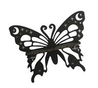 LIbgiubhy Scaffale in cristallo nero con farfalla ritagliata mensola da appendere alla parete streghe supporto di cristallo supporto galleggiante rack