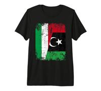 Libia Italia Bandiera Amicizia Italiana LIBICA Maglietta Premium